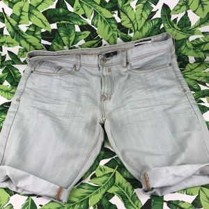 Buffalo David Bitton Light Wash Cuff Denim Shorts
